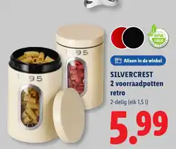 Lidl Silvercrest 2 voorraadpotten retro aanbieding