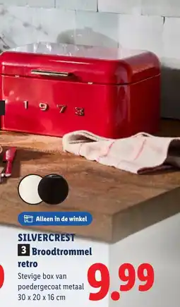 Lidl Silvercrest Broodtrommel retro aanbieding