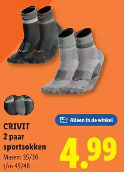 Lidl Crivit 2 paar sportsokken aanbieding