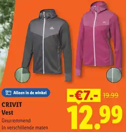 Lidl Crivit vest geurremmend aanbieding