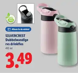 Lidl Silvercrest Dubbelwandige rvs drinkfles aanbieding
