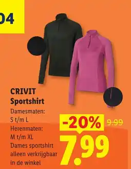 Lidl Crivit sportshirt aanbieding