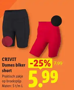Lidl Crivit dames biker short aanbieding