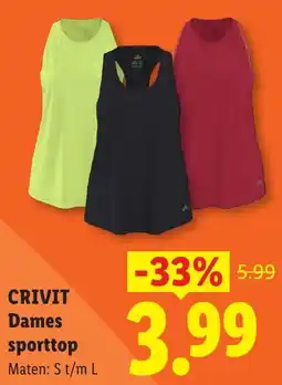 Lidl Crivit Dames sporttop aanbieding