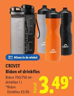 Lidl Crivit Bidon of drinkfles aanbieding