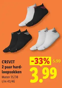 Lidl Crivit 2 paar hard- loopsokken aanbieding