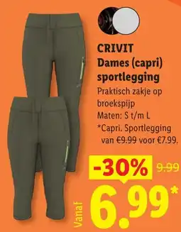 Lidl Crivit Dames (capri) sportlegging aanbieding