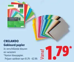Lidl Crelando gekleurd papier aanbieding