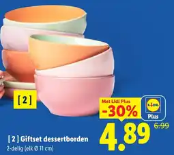 Lidl Giftset dessertborden aanbieding