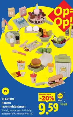 Lidl Playtive houten levensmiddelenset aanbieding