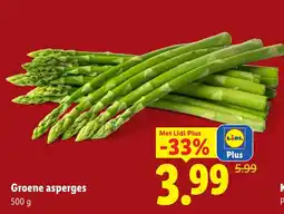 Lidl Groene asperges aanbieding