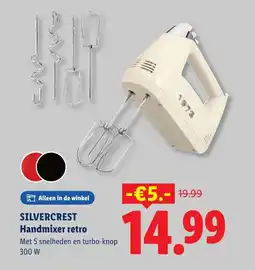 Lidl Silvercrest Handmixer retro aanbieding