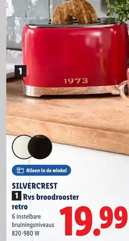 Lidl Rvs broodrooster retro aanbieding