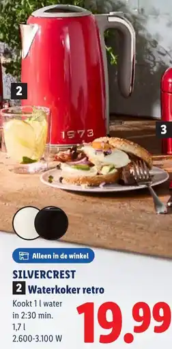 Lidl Silvercrest Waterkoker retro aanbieding