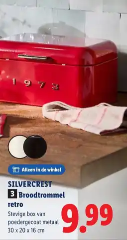 Lidl Silvercrest Broodtrommel retro aanbieding
