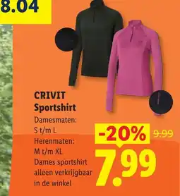Lidl Crivit sportshirt aanbieding