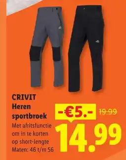 Lidl Crivit Heren sportbroek aanbieding