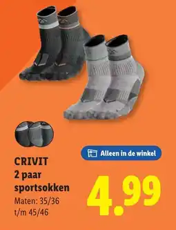Lidl Crivit 2 paar sportsokken aanbieding