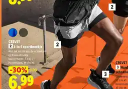 Lidl Crivit 2-in-1 sportbroekje aanbieding