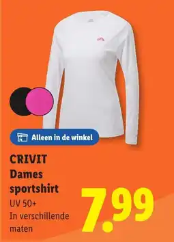 Lidl Crivit Dames sportshirt aanbieding