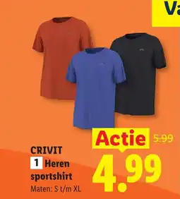 Lidl Crivit Heren sportshirt aanbieding