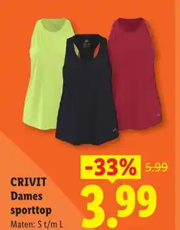 Lidl Crivit Dames sporttop aanbieding