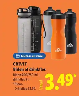 Lidl Crivit Bidon of drinkfles aanbieding