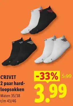 Lidl Crivit 2 paar hard- loopsokken aanbieding
