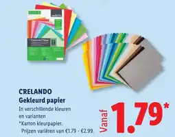 Lidl Crelando Gekleurd papier aanbieding