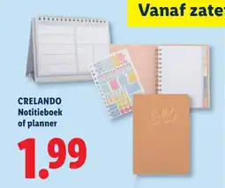 Lidl Crelando notitieboek of planner aanbieding