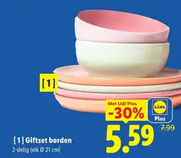 Lidl Giftset borden aanbieding