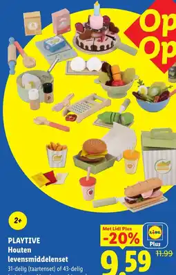 Lidl Playtive houten levensmiddelenset aanbieding