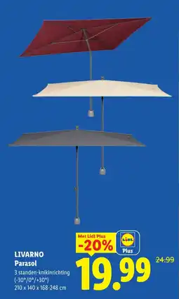 Lidl Livarno parasol aanbieding