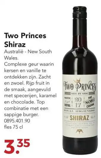 Zegro Two Princes Shiraz aanbieding