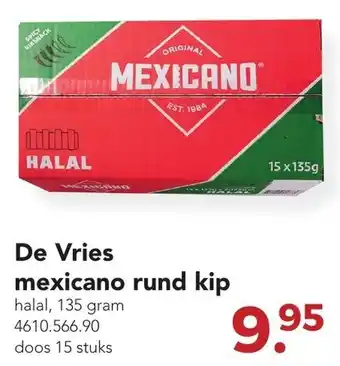 Zegro De Vries mexicano rund kip aanbieding