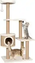 Bol.com vidaXL - Kattenmeubel - met - krabpalen - 123 - cm - zeegras aanbieding