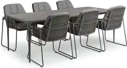 Intratuin Tierra Outdoor 6-zits diningset Elegante met Rivera grijs aanbieding