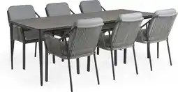 Intratuin Tierra Outdoor 6-zits diningset Elegante met Liv grijs aanbieding