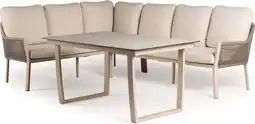 Intratuin Tierra Outdoor 6-zits diningset Liv beige links aanbieding