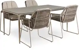 Intratuin Tierra Outdoor 4-zits diningset Elegante met Rivera beige aanbieding
