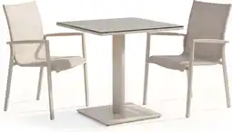 Intratuin Tierra Outdoor 2-zits diningset Granita met Foxx beige aanbieding