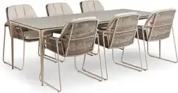 Intratuin Tierra Outdoor 6-zits diningset Elegante met Rivera beige aanbieding
