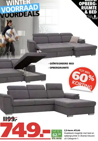 Seats and Sofas 2,5-term ATLAS aanbieding