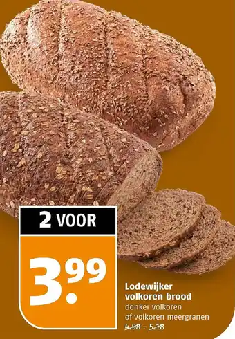 Poiesz Lodewijker volkoren brood aanbieding