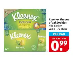 Hoogvliet Kleenex tissues of zakdoekjes aanbieding