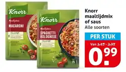 Hoogvliet Knorr maaltijdmix of saus aanbieding