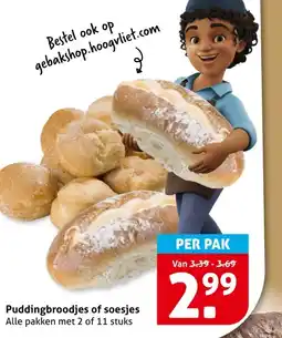 Hoogvliet Puddingbroodjes of soesjes aanbieding