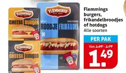 Hoogvliet Flemmings burgers, frikandelbroodjes of hotdogs aanbieding