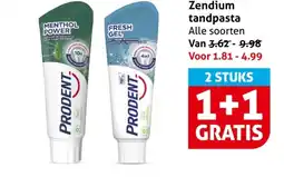 Hoogvliet Prodent of Zendium tandpasta aanbieding
