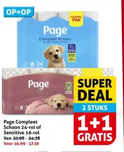 Hoogvliet Page Compleet Schoon 24-rol of Sensitive 16-rol aanbieding